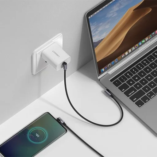 Ugreen USB Type-C / USB Type-C kábel döntött fejjel PD FCP 3A 1m szürke(70529 US323) - 2
