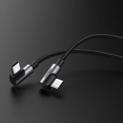 Ugreen USB Type-C / USB Type-C kábel döntött fejjel PD FCP 3A 1m szürke(70529 US323) - 3