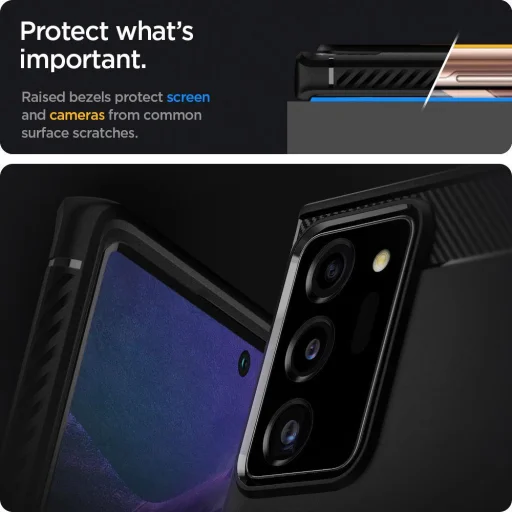Spigen Rugged armor tok Samsung Note 20 Ultra matt fekete (ACS01391) - 11