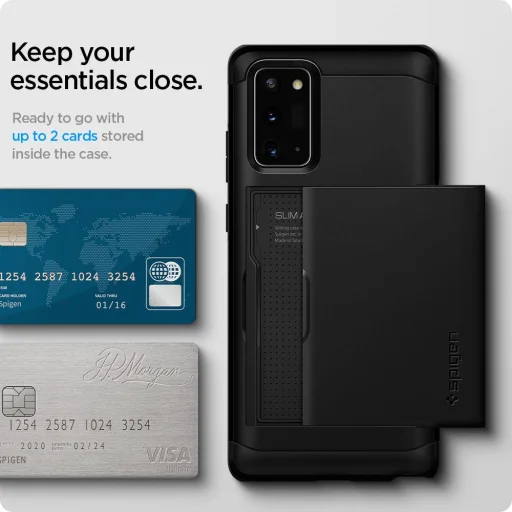 Spigen Slim Armor CS tok Samsung Note 20 fekete színben - 12