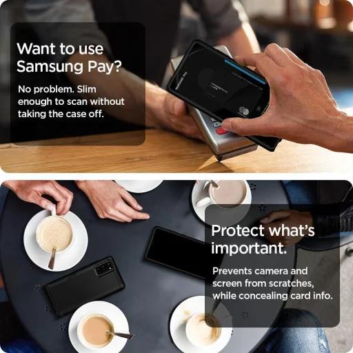 Spigen Slim Armor CS tok Samsung Note 20 fekete színben - 15