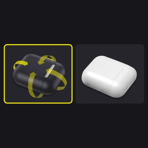 Baseus Let's go AirPods szilikon tok Airpods 1/2 + karabiner (WIAPPOD-CGY) - 11