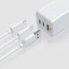 Baseus GaN hálózati gyorstöltő PPS 65W USB / 2x USB Type-C QC 3.0 Power Delivery SCP FCP AFC (gallium nitride) fekete (CCGAN-B01) thumbnail