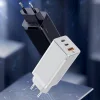 Baseus GaN hálózati gyorstöltő PPS 65W USB / 2x USB Type-C QC 3.0 Power Delivery SCP FCP AFC (gallium nitride) fekete (CCGAN-B01) thumbnail