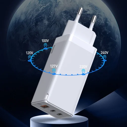 Baseus GaN hálózati gyorstöltő PPS 65W USB / 2x USB Type-C QC 3.0 Power Delivery SCP FCP AFC (gallium nitride) fekete (CCGAN-B01) - 16