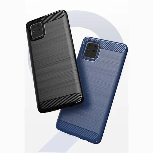 Szénszál mintájú TPU tok Samsung Note 10 Lite fekete - 2