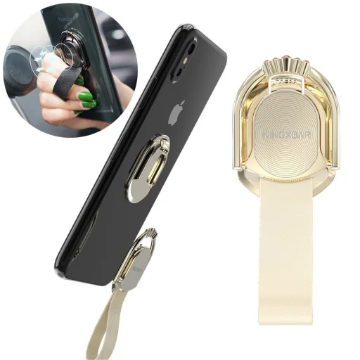 Kingxbar Princess Series öntapadós gyűrű alakú Telefontartó ujjtámasz arany - 1