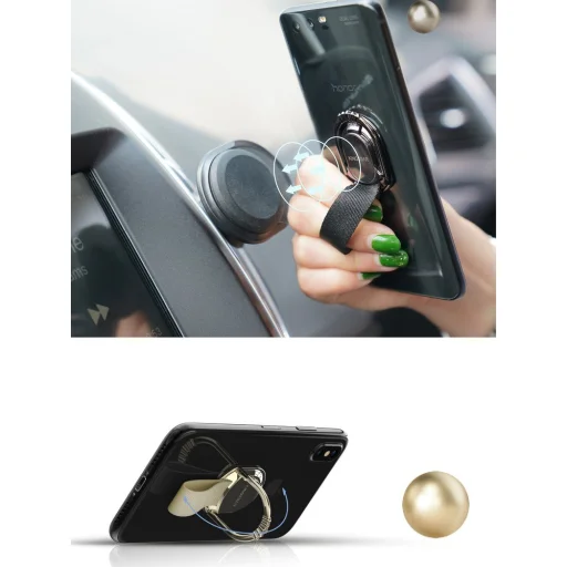 Kingxbar Princess Series öntapadós gyűrű alakú Telefontartó ujjtámasz arany - 2