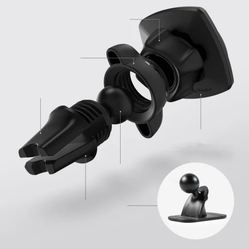 Ringke Power Clip Univerzális mágneses autós telefontartó fekete (ACCM0003-RPKG) - 14