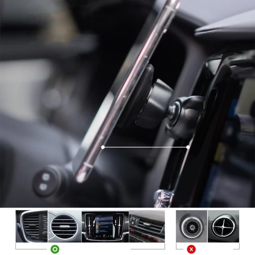 Ringke Power Clip Univerzális mágneses autós telefontartó fekete (ACCM0003-RPKG) - 6