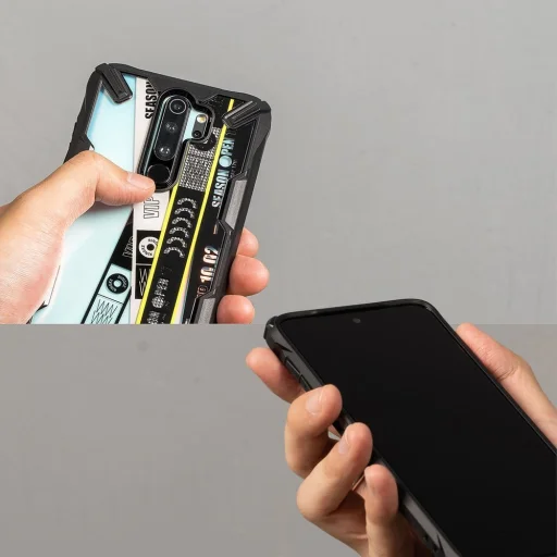 Ringke Fusion X Design tok Xiaomi Redmi Note 8 Pro fekete (XDXI0012) - 6