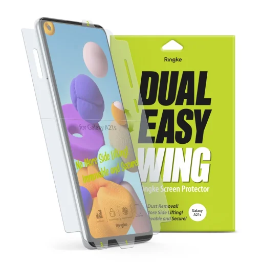 Ringke Dual Easy 2x kijelzővédő PET fólia Samsung Galaxy A21S (DWSG0012) - 1