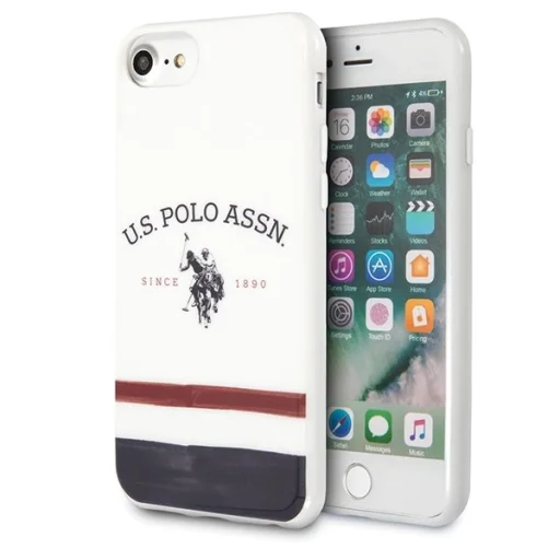 U.S. POLO ASSN. Tricolor Pattern Collection USHCI8PCSTRB tok iPhone 7/8/SE 2020 fehér - 1