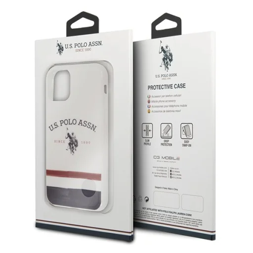 U.S. POLO ASSN. Tricolor Pattern Collection USHCN58PCSTRB tok iPhone 11 Pro fehér - 7
