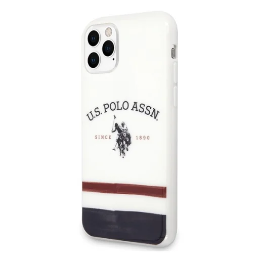 U.S. POLO ASSN. Tricolor Pattern Collection USHCN58PCSTRB tok iPhone 11 Pro fehér - 2