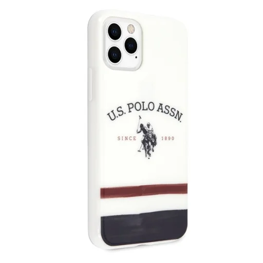 U.S. POLO ASSN. Tricolor Pattern Collection USHCN58PCSTRB tok iPhone 11 Pro fehér - 5
