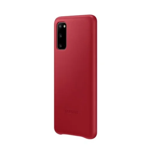 Samsung EF-VG980LREGEU gyári bőr tok Samsung S20 piros - 3