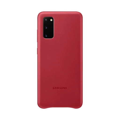 Samsung EF-VG980LREGEU gyári bőr tok Samsung S20 piros - 1