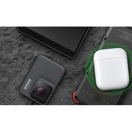 OUTXE W20 vízálló 20000 mAh powerbank vezeték nélküli töltéssel fekete/piros Napelem NÉLKÜL - 4