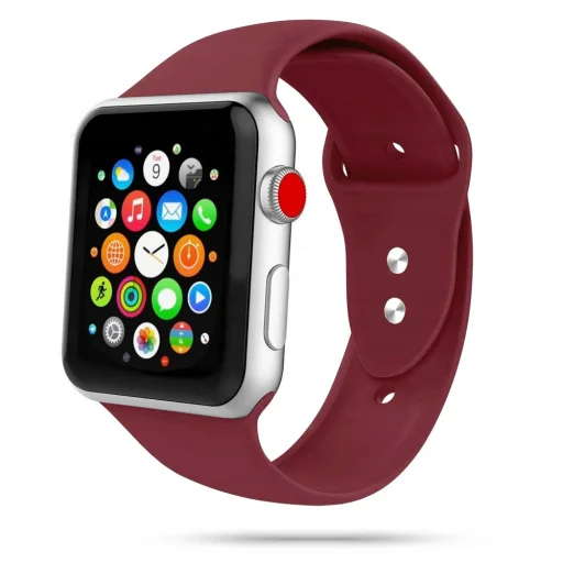 Tech-Protect Iconband APPLE WATCH 4/5/6/7/8/SE/Ultra (42/44/45/49mm) szíj bordó - 1