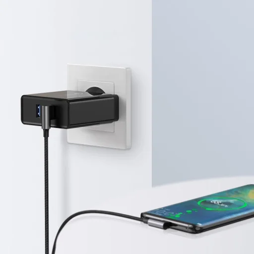 Ugreen USB - USB Type C döntött végű QC3.0 3A 0,5 m kábel szürke (US176 20855) - 3