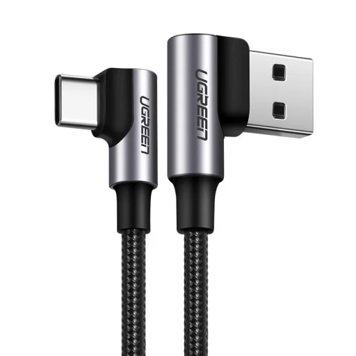 Ugreen USB - USB Type C döntött végű QC3.0 3A 0,5 m kábel szürke (US176 20855) - 1