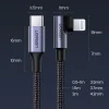 Ugreen MFI Elbow döntött USB Type C - Lightning kábel PD 3A 1,5m szürke (60764 US305) thumbnail