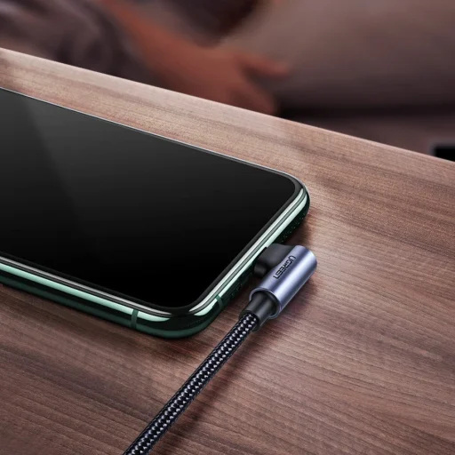 Ugreen MFI Elbow döntött USB Type C - Lightning kábel PD 3A 1,5m szürke (60764 US305) - 9