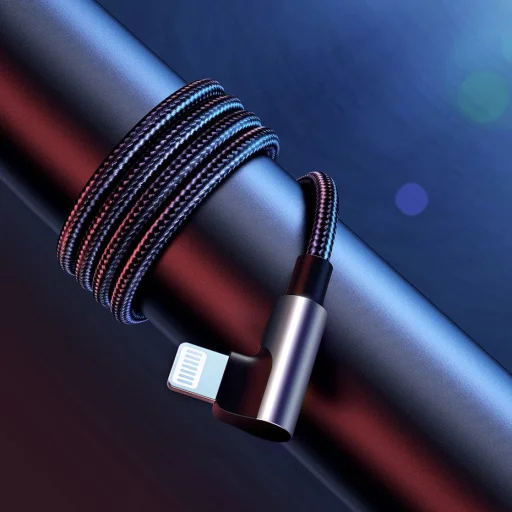 Ugreen MFI Elbow döntött USB Type C - Lightning kábel PD 3A 1,5m szürke (60764 US305) - 12