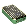 Dudao Powerbank 10000 mAh 2x USB / USB Type C / micro USB 2A LED kijelzővel zöld (K11Pro-G) thumbnail
