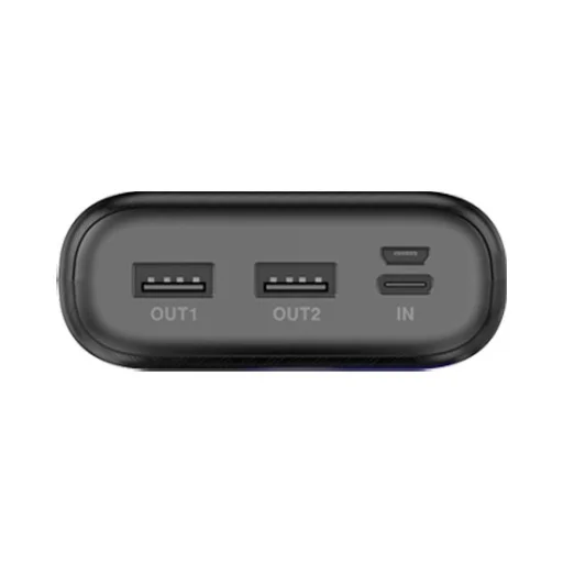 20000 mAh Dudao Powerbank 2x USB / USB Type C / micro USB 2A LED kijelzővel fekete (K9Pro-06) - 3