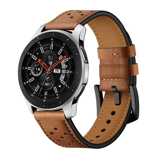 Tech-protect Bőr óraszíj Samsung Galaxy Watch 3 45mm Barna - 1