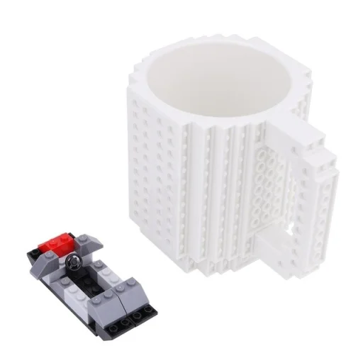 LEGO mintájú 350 ml bögre építőelemmel Fehér - 2