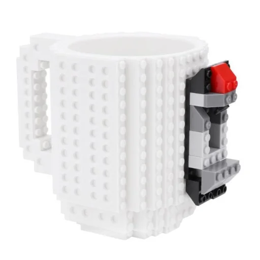 LEGO mintájú 350 ml bögre építőelemmel Fehér - 1