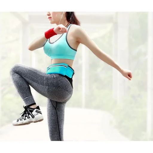 Ugreen fényvisszaverő csíkos futó övtáska fülhallgató kivezetéssel fekete (20818 LP112) - 8