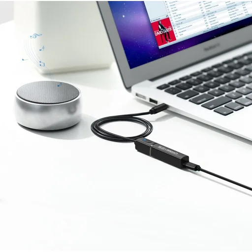 Ugreen Bluetooth 4.2 vezeték nélküli audio átalakító adapter 3.5 mm mini jack fekete (40761 CM107) - 5
