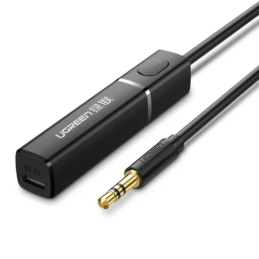 Ugreen Bluetooth 4.2 vezeték nélküli audio átalakító adapter 3.5 mm mini jack fekete (40761 CM107) - 1
