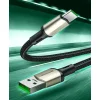Baseus Cafule Nylon harisnyázott USB/USB-Type C kábel VOOC QC 3.0 5A 2m fekete (CATKLF-VB01) thumbnail