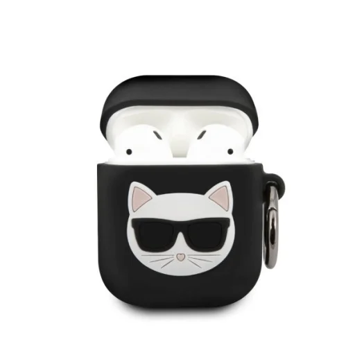 Karl Lagerfeld Choupette KLACA2SILCHBK AirPods 1/2 szilikon tok - 1