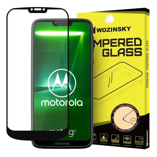 Wozinsky 9H kijelzővédő üvegfólia Motorola Moto G7 Power fekete - 1