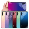 Gradient 9H üveghátlapú tok szilikon kerettel Samsung A50 pink/lila thumbnail
