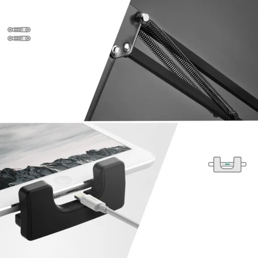 Ugreen Univerzális tablet és telefontartó állvány fekete (50394) asztalhoz rögzíthető - 23