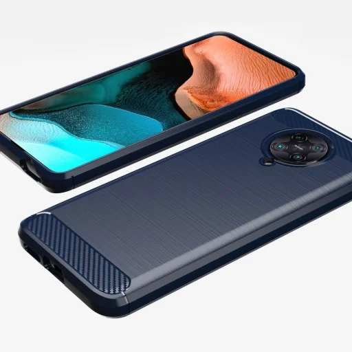 Szénszál mintájú TPU tok Xiaomi Redmi K30 Pro / Poco F2 Pro kék - 5