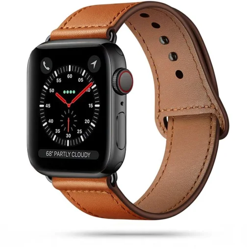 Apple Watch 4/5/6/7/8/SE/Ultra (42/44/45/49mm) Tech-Protect Bőr Óraszíj Barna - 1