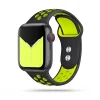Apple Watch 4/5/6/7/8/SE/Ultra (42/44/45/49mm) Tech-Protect Softband óraszíj fekete/lime