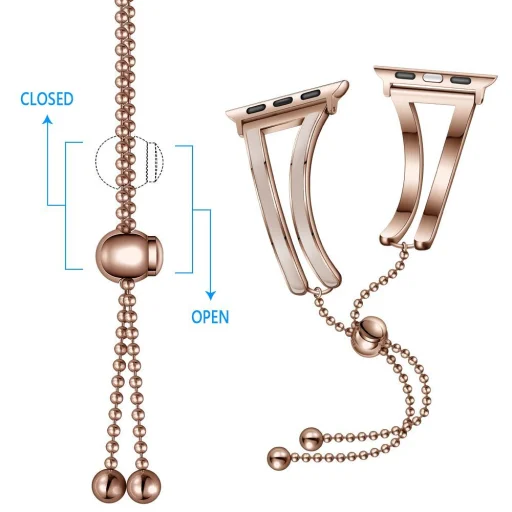 Tech-Protect Chainband Apple Watch 3/4/5/6/7/8/SE (38/40/41 mm) Arany Óraszíj - 8