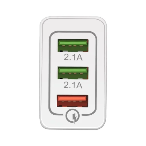Wozinsky hálózati gyorstöltő adapter Quick Charge QC 3.0 3x USB 30W fehér (WWC-01) - 4