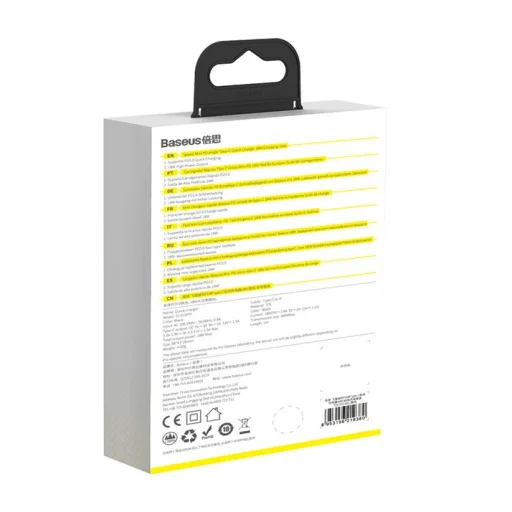 Baseus hálózati gyorstöltő adapter USB Type-C Power Delivery 18 W 3 A + USB Type-C - Lightning kábel 2,4 A 1m fekete (TZCCFS-X01) - 7