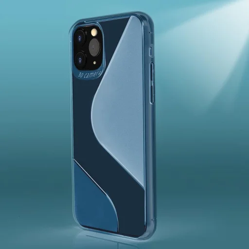 Huawei P40 Lite E S-Case flexibilis TPU tok átlátszó kék - 2