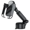 Baseus Rock Solid autós telefontartó elektromos zárhatósággal + 10 Qi vezeték nélküli töltéssel + szivargyújtós töltővel + USB kábellel fekete thumbnail